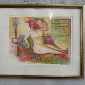 Framed Mixed Media Nude 'Amelia' by Ivan Mann – 77 x 64cm