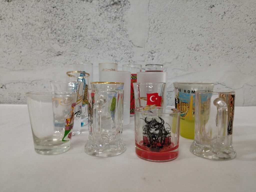 Bulk Lot of 16 Assorted Souvenir Shot Glasses – Various Designs & Destinations