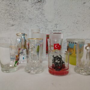 Bulk Lot of 16 Assorted Souvenir Shot Glasses – Various Designs & Destinations