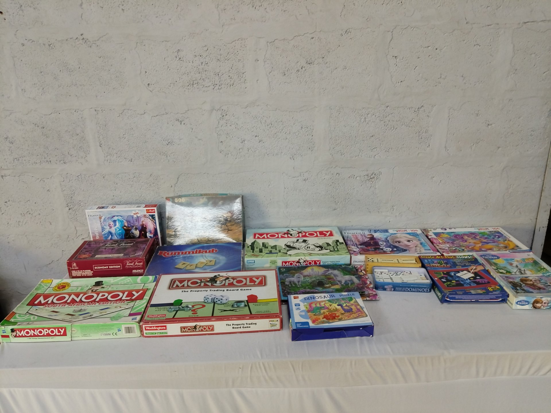 Bulk Lot of 15 Board Games, Puzzles & Activity Sets – Monopoly, Trivial Pursuit, Rummikub & More (Some Incomplete)