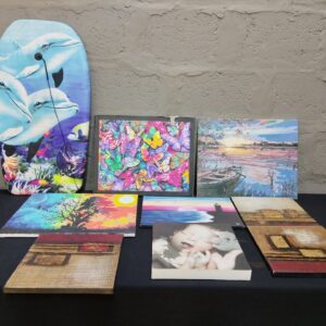 Bulk Lot: Dolphin-Themed Bodyboard & 7 Assorted Wall Art Pieces (9 Items Total)