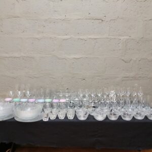 Bulk Lot of 85 Assorted Glassware – Bowls, Glasses, Cups & Jars