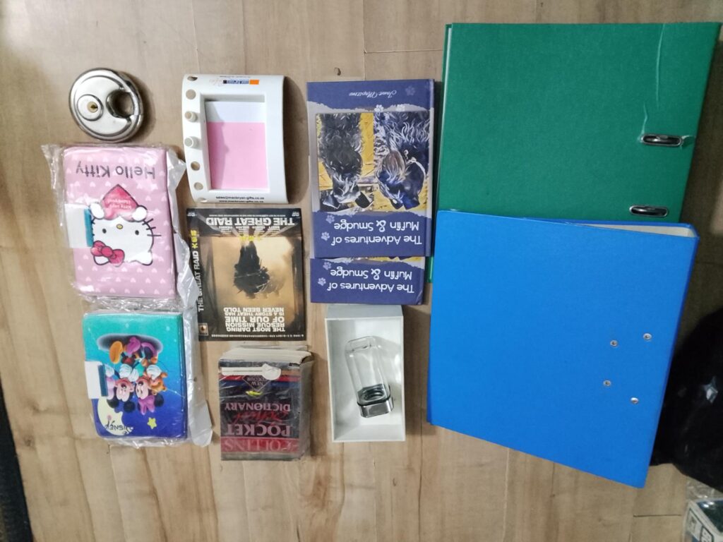 Bulk Lot: Stationery, Books, DVD, Glass, Hardware & More (10 Items, Mixed Brands)