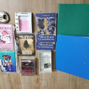 Bulk Lot: Stationery, Books, DVD, Glass, Hardware & More (10 Items, Mixed Brands)