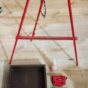 Bulk Office & Art Lot: Red Metal Easel/Stand, Paper Tray, KW-Trio Hole Punch, Candle & More (7 Items)