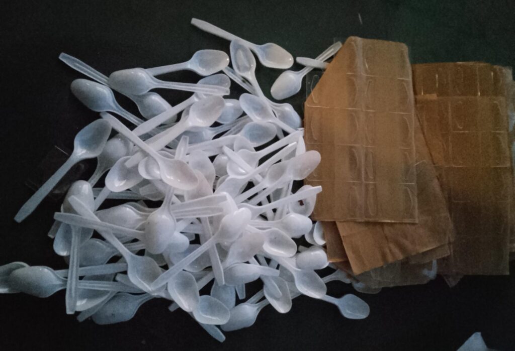 Bulk Lot of 60 White Plastic Spoons – Unused, Clean