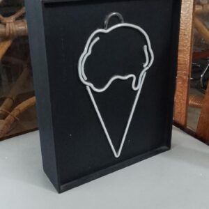 Fang Hua Ice Cream Cone Neon Wall Light – Model ZY-17003 (Untested)