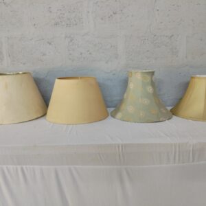 Assorted Lampshades (4) – Mixed Styles, Vintage Condition