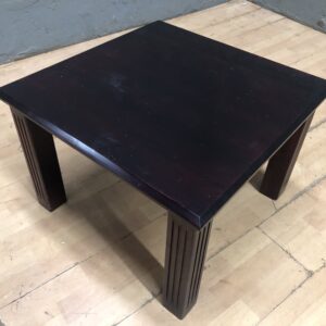 Dark Brown Square Low Table (60 x 60 x 40 cm) — Single Small Coffee/Side Table