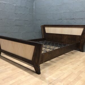 Used 1960's Original Retro Bed Frame with Headboard, Footboard & Metal Coil Spring Support