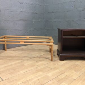 Two-piece furniture bundle: coffee table frame & nightstand (missing parts)