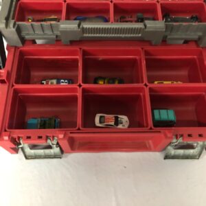 Keter Organizer Box with Approx. 20 Assorted Toy Cars – Used Bulk Lot