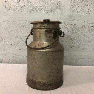 Vintage TSP Metal Milk Churn with Brass Badge – 32cm High