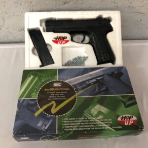 UHC 1:1 Scale Spring-Cocking Airsoft Pistol (Hop Up) with Magazine & BBs – Boxed