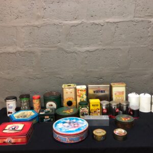 Bulk Lot of 26 Assorted Vintage & Modern Tins and Canisters – Branded & Decorative