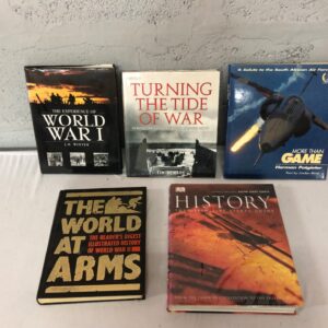 Bulk Lot of 5 Military & History Hardcover Books – WWI, WWII, SAAF, and More