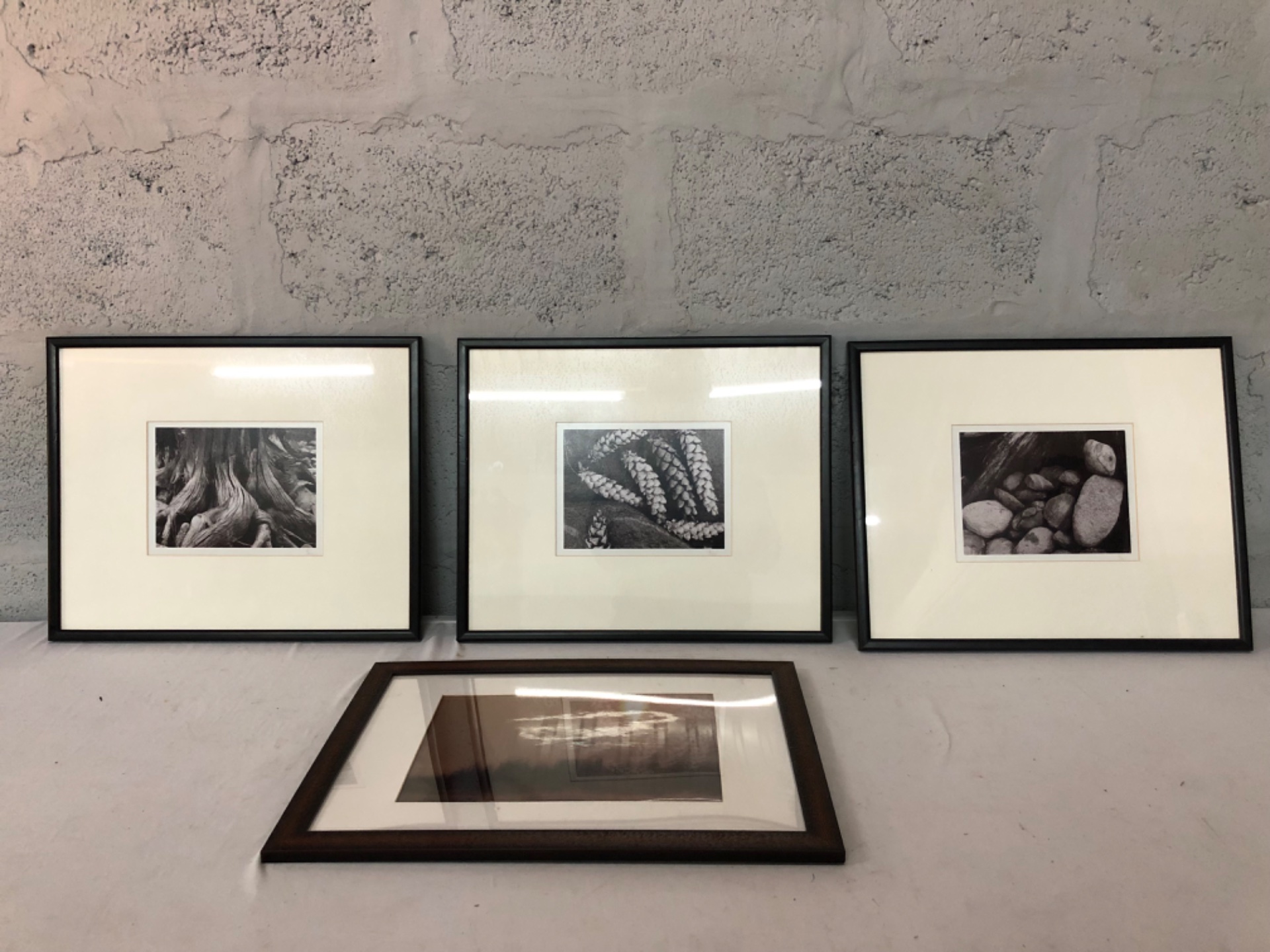 Set of 4 Framed Photographic Prints – Nature & Landscape Scenes (44 x 36 cm)