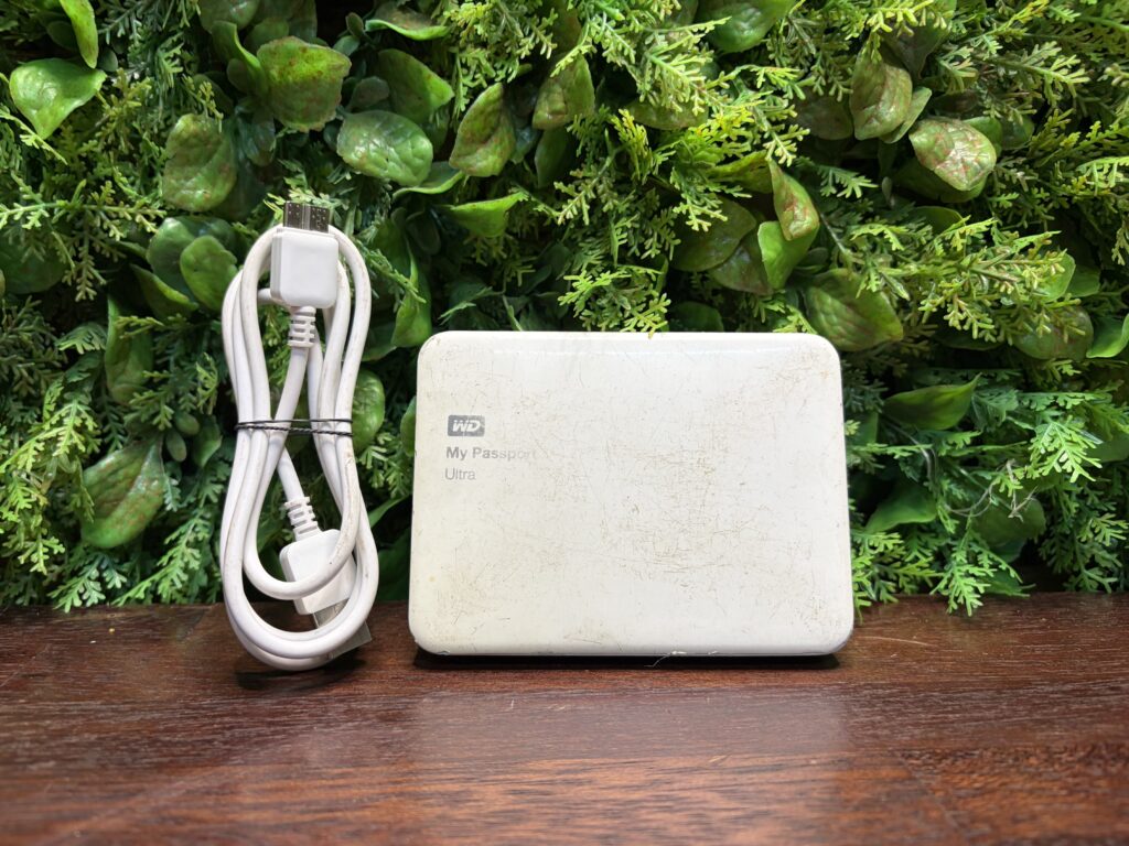 WD My Passport Ultra 2TB External Hard Drive (White) — Untested, Cable Included