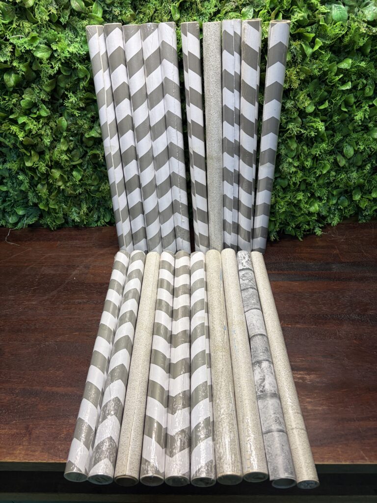 Lot of 20 Contact Adhesive Rolls — Assorted Grey/White Patterns