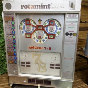 Vintage Rotamint Goldene 7 & 8 Coin-Op Slot Machine – Untested, For Restoration