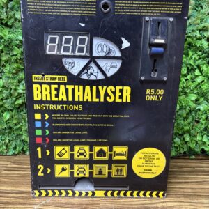 Vintage Coin-Operated Breathalyser Front Panel — Retro Bar Mancave Piece