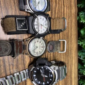 Lot of 4 Wristwatches — Mixed Condition, Visible Strap & Case Wear