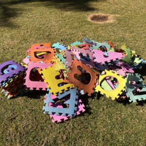 Large Mixed Lot of Interlocking Children's Foam Play Mat Pieces — Approx 50–70pcs