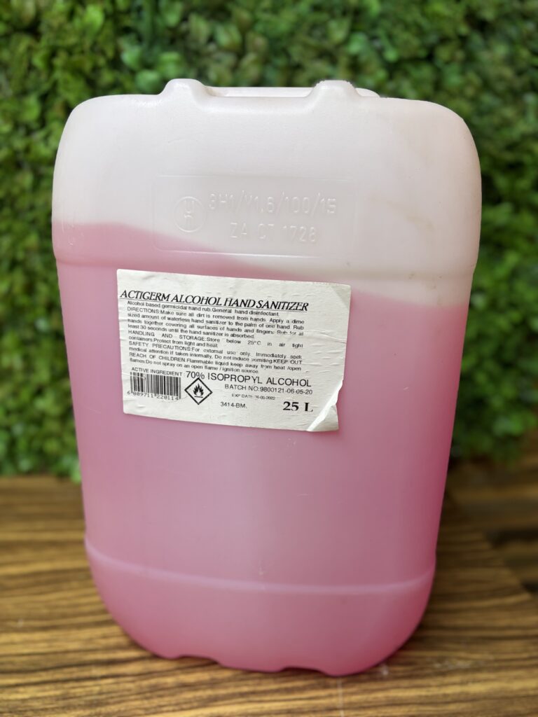 Large Plastic Drum of Actigerm Hand Sanitizer (70% Isopropyl Alcohol)