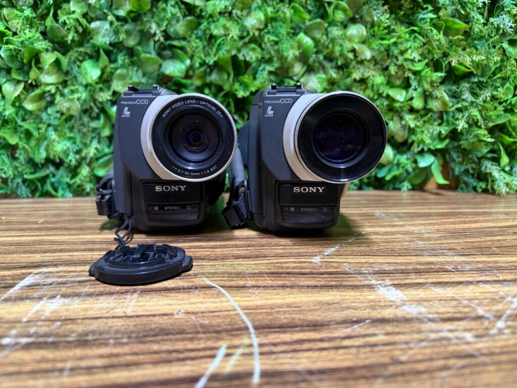 Pair of Sony Digital8 Camcorders – Precision CCD, 450x Digital Zoom (Untested, Sold As Is)
