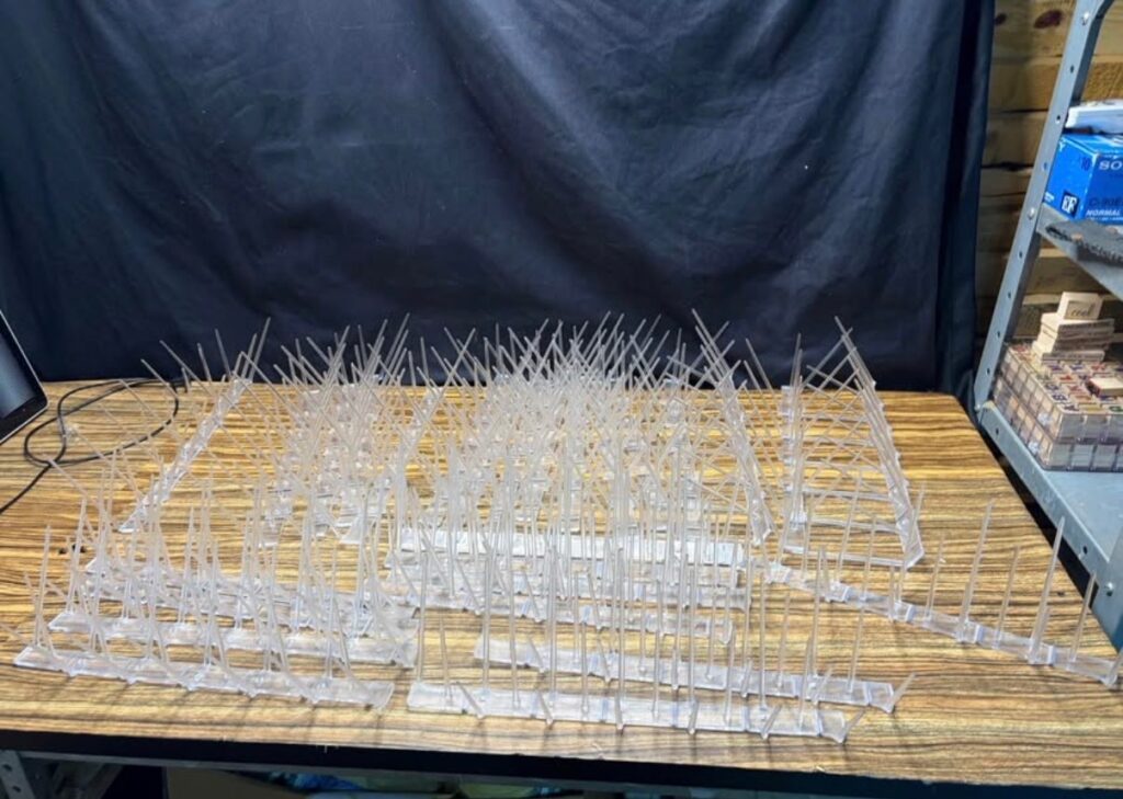 Bulk Lot of 29 Clear Plastic Anti-Bird/Pigeon Spike Strips