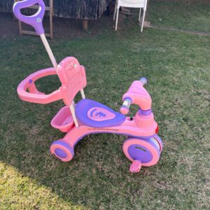 Pink/Purple Xilelong / XLT Children's Push Trike Ride-On with Parent Handle — Untested