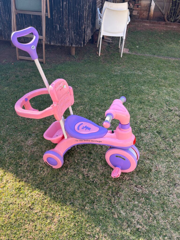 Pink/Purple Xilelong / XLT Children’s Push Trike Ride-On with Parent Handle — Untested