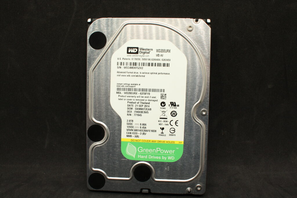 Western Digital 2TB Internal 3.5″ HDD WD20EURX — 1x Drive