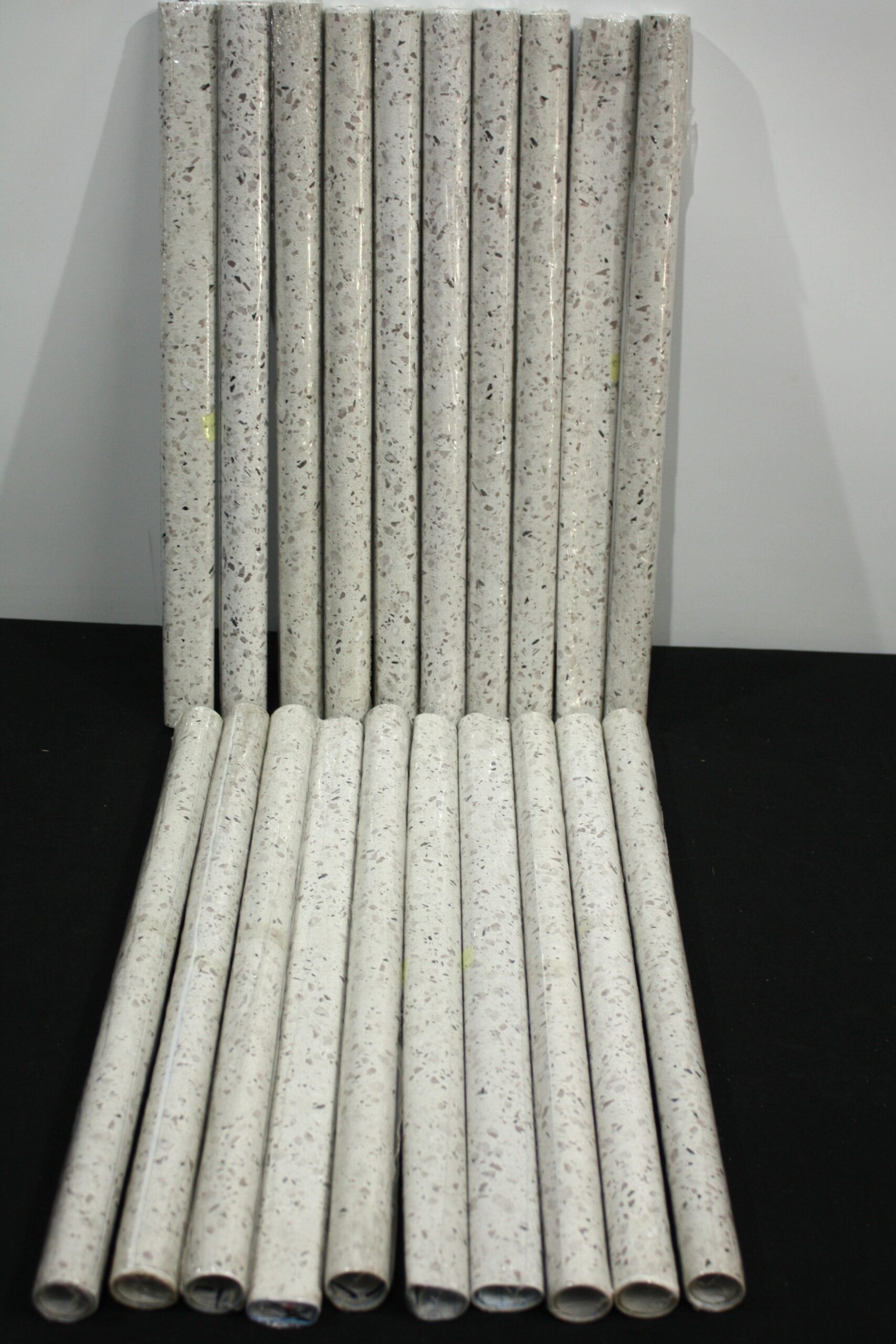 Lot of 20 Contact-Adhesive Vinyl Rolls — Grey Granite Pattern, 450mm x 1000mm (seller-claimed)