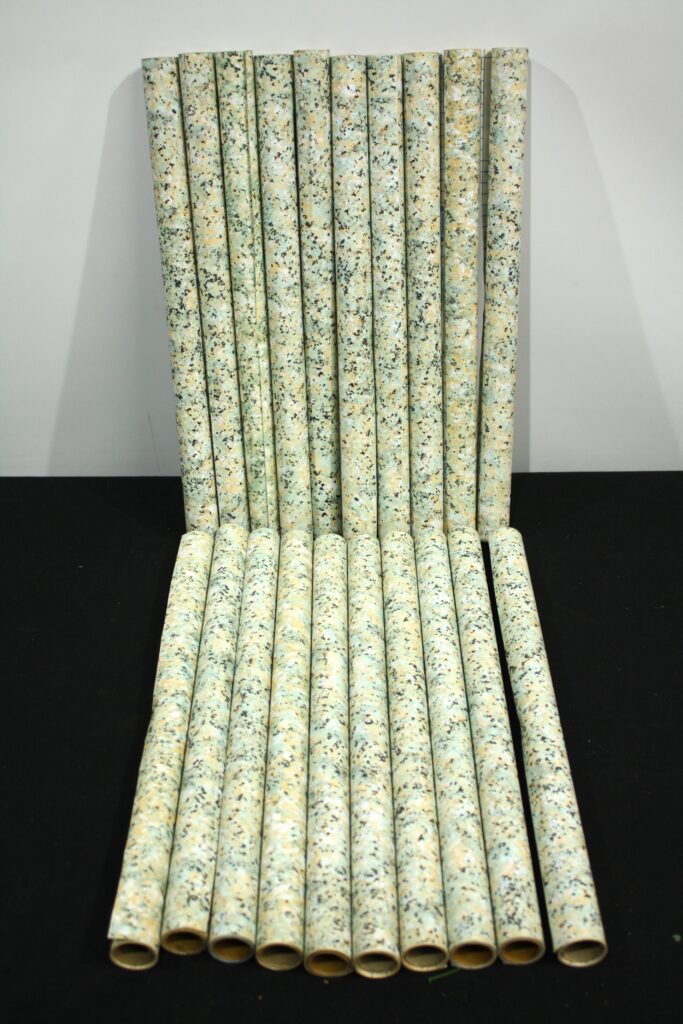 Lot of 20 Rolled Blue & Beige Speckled Sheets (Seller-States Contact Adhesive)
