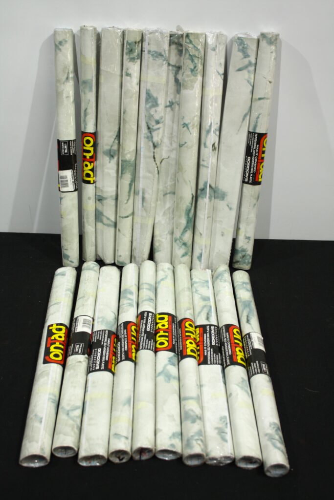 Lot of 20 Marble-Pattern Contact Adhesive Vinyl Rolls (450mm x 1000mm)
