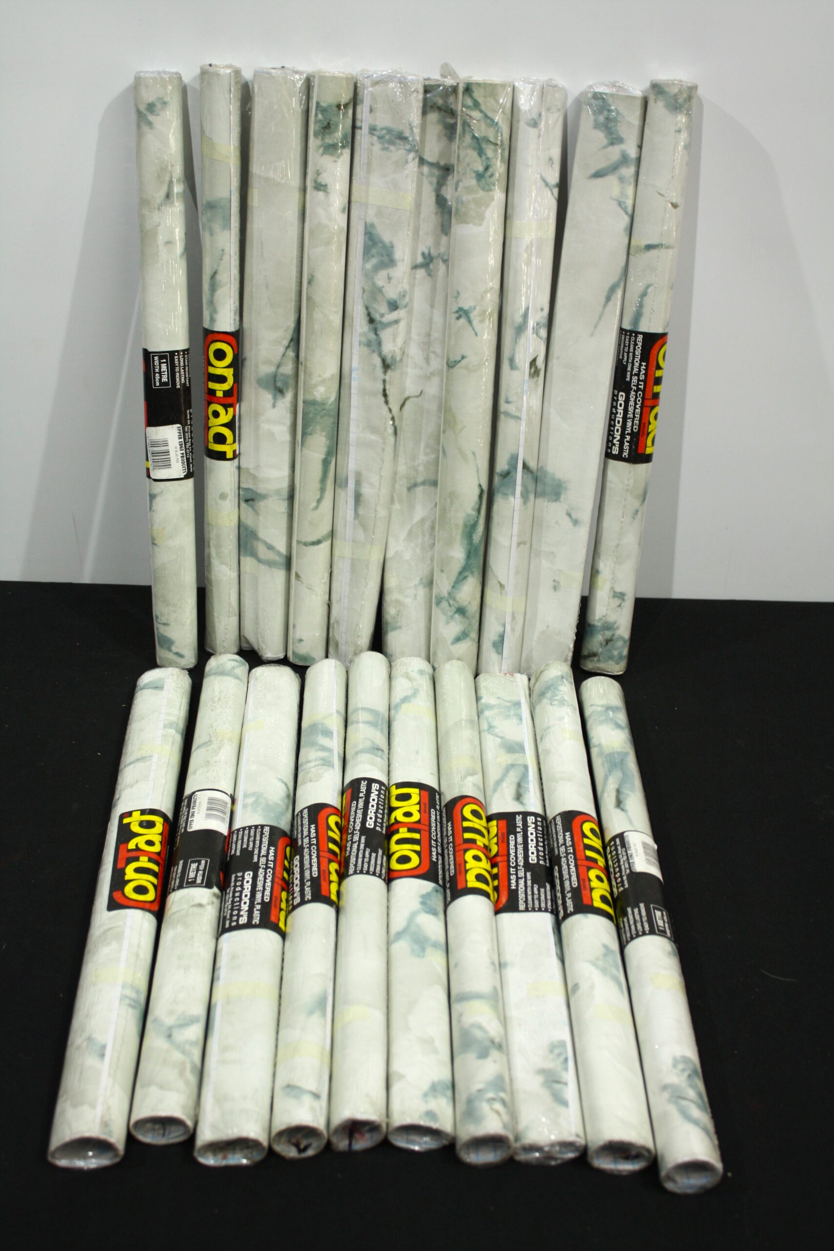 Bundle of 20 Marble-Design Contact Adhesive Rolls, 450mm x 1000mm (seller-claimed)