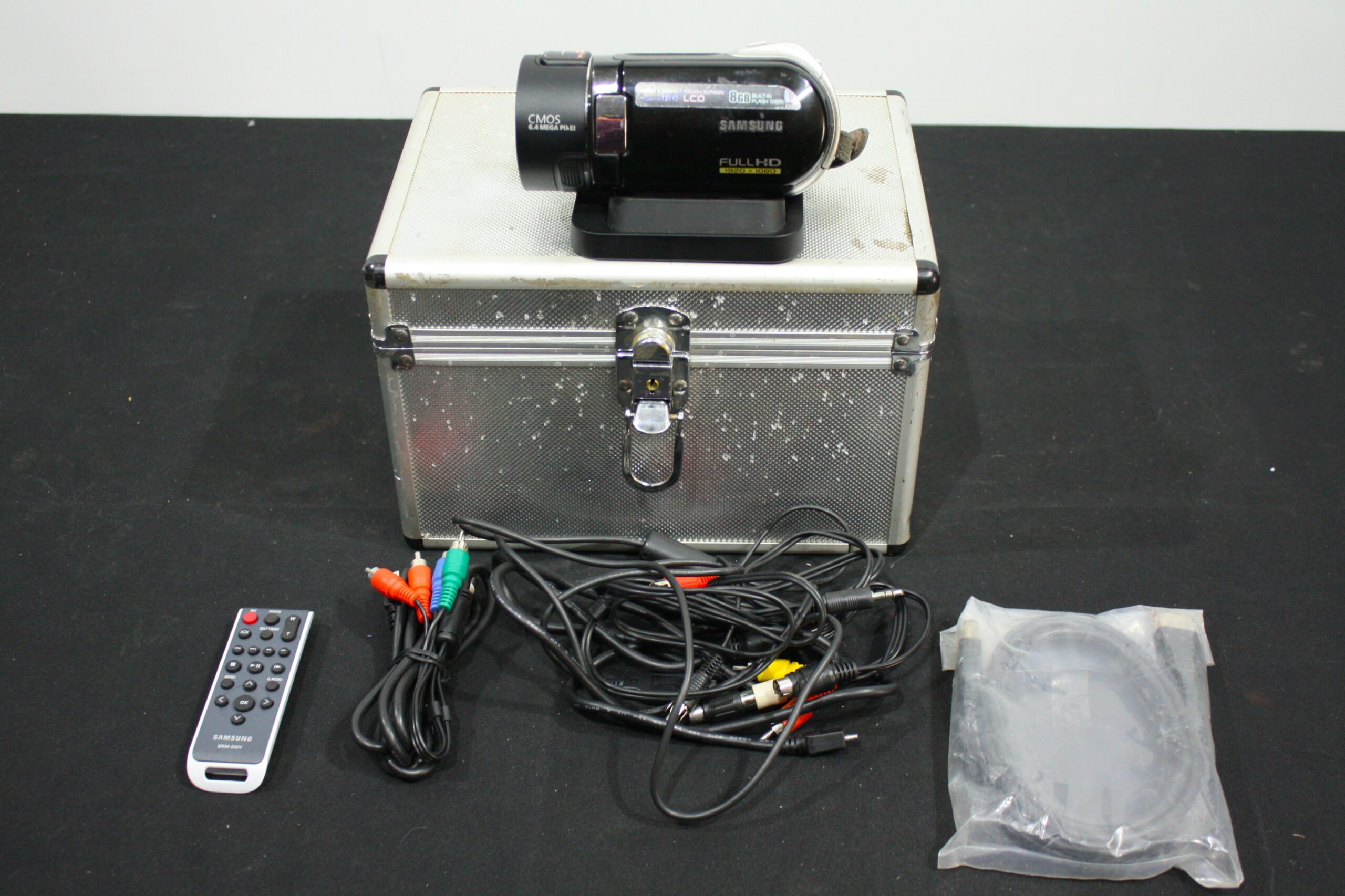 Samsung Camcorder with Carrying Case, Remote & Cables — Sold As-Is
