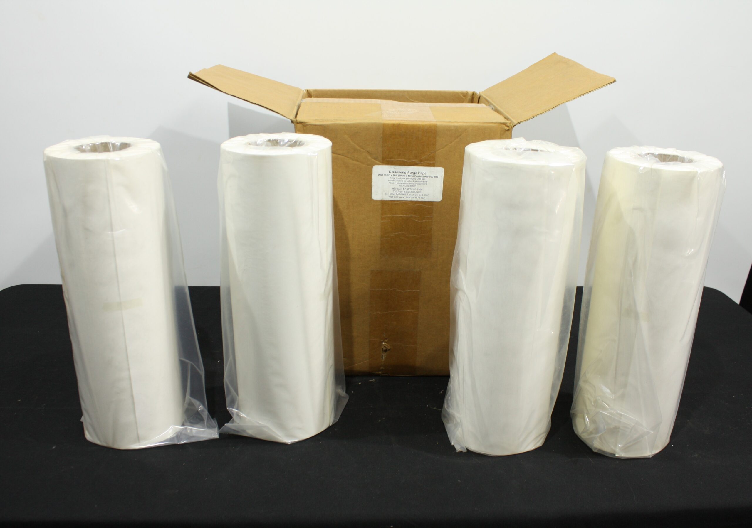 Set of 4 Sealed Dissolving Purge Paper Rolls (Intercon Enterprises Inc.)