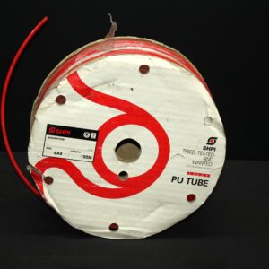 100m Red PU Pneumatic Tubing on Cardboard Spool (6x4, SHPI)