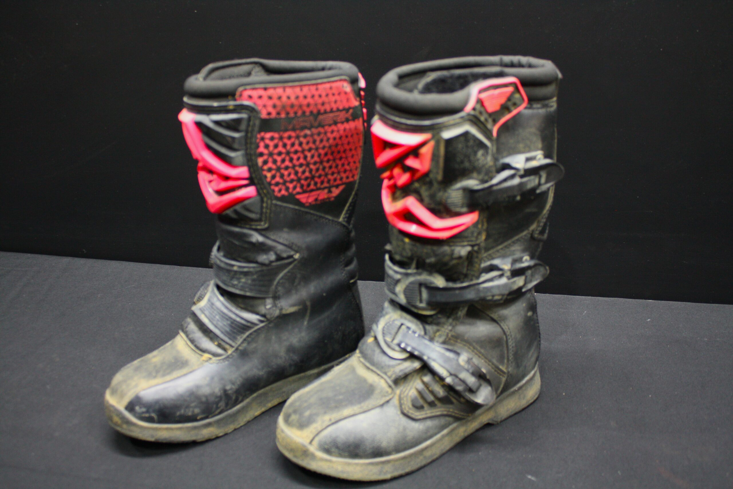 Fly Brand Pink & Black Motocross Boots — Pair (Used)