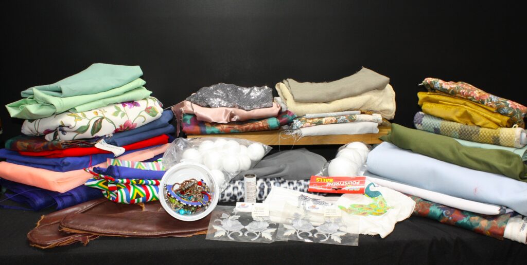 Mixed Lot: Assorted Fabrics, Offcuts & Craft Supplies (Dozens Visible)