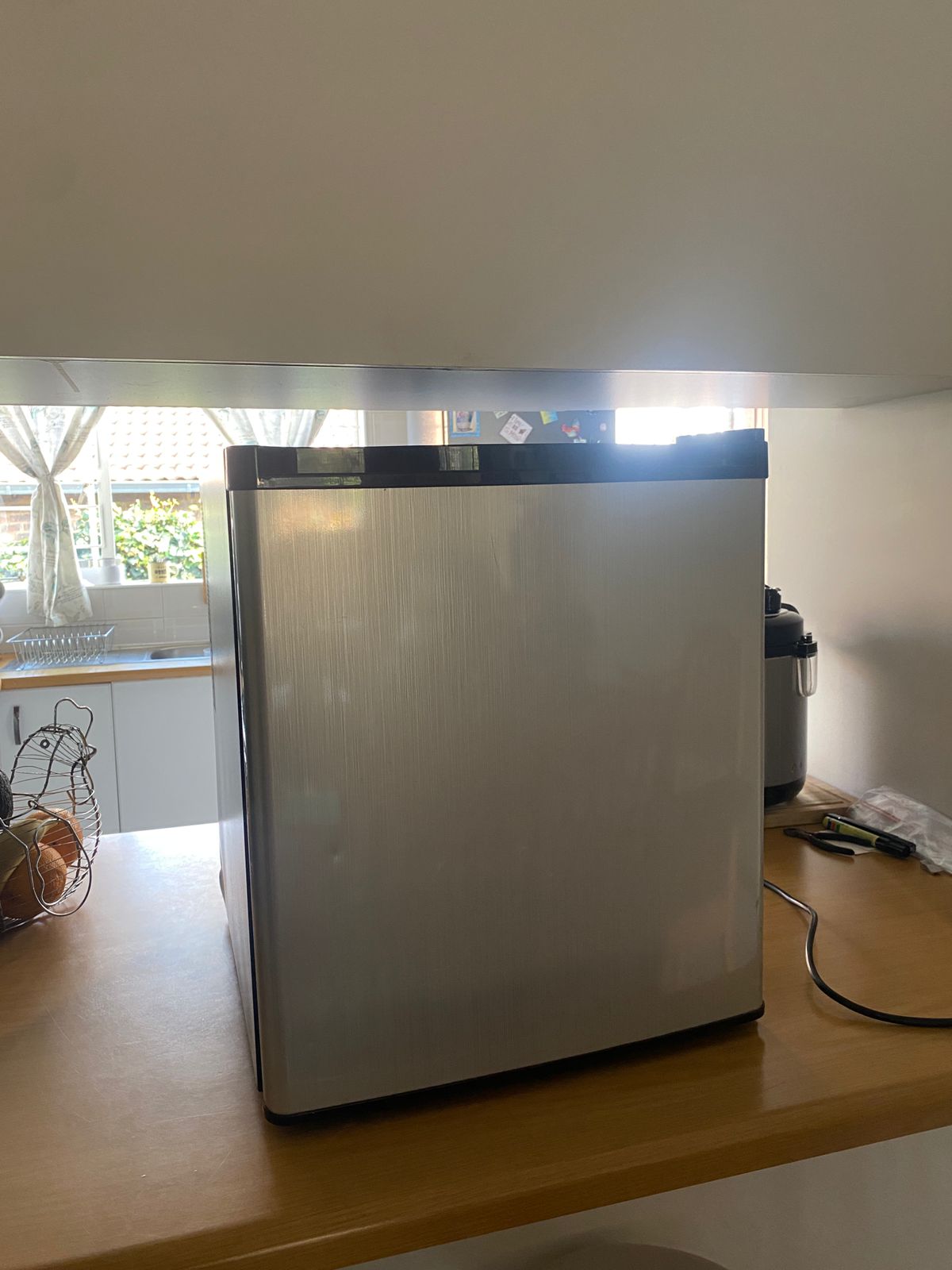 Small Telefunken Bar Fridge — Clean Exterior, Interior Shelving, Cooling Fault