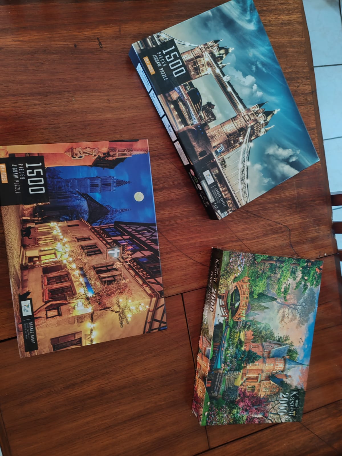 Lot of 3 Boxed Jigsaw Puzzles — 1500, 1500 & 2000 pieces