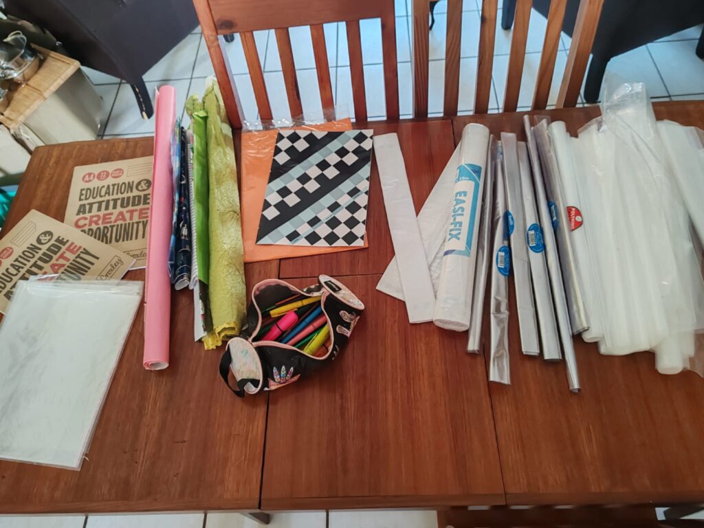 Assorted School Supply Bundle — 2 A4 Croxley Exercise Books, Book Covers, Rolls & Pencil Case