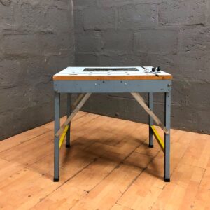 Triplex Powerbase 700 folding workbench / router table — used, rusted insert plate, folds & locks