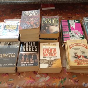 Mixed lot of adult fiction books — action & thriller titles (approx. 12–15)
