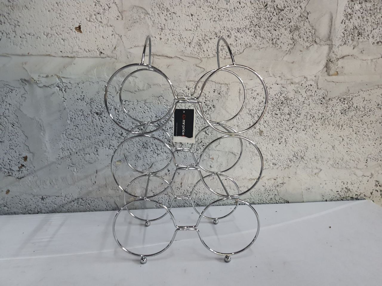 Primrose Chrome 6-Bottle Wine Rack – As New