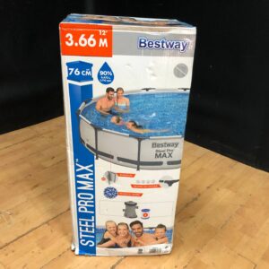 Bestway Steel Pro Max 3.66m Above Ground Pool Set with Filter Pump – Boxed, Complete