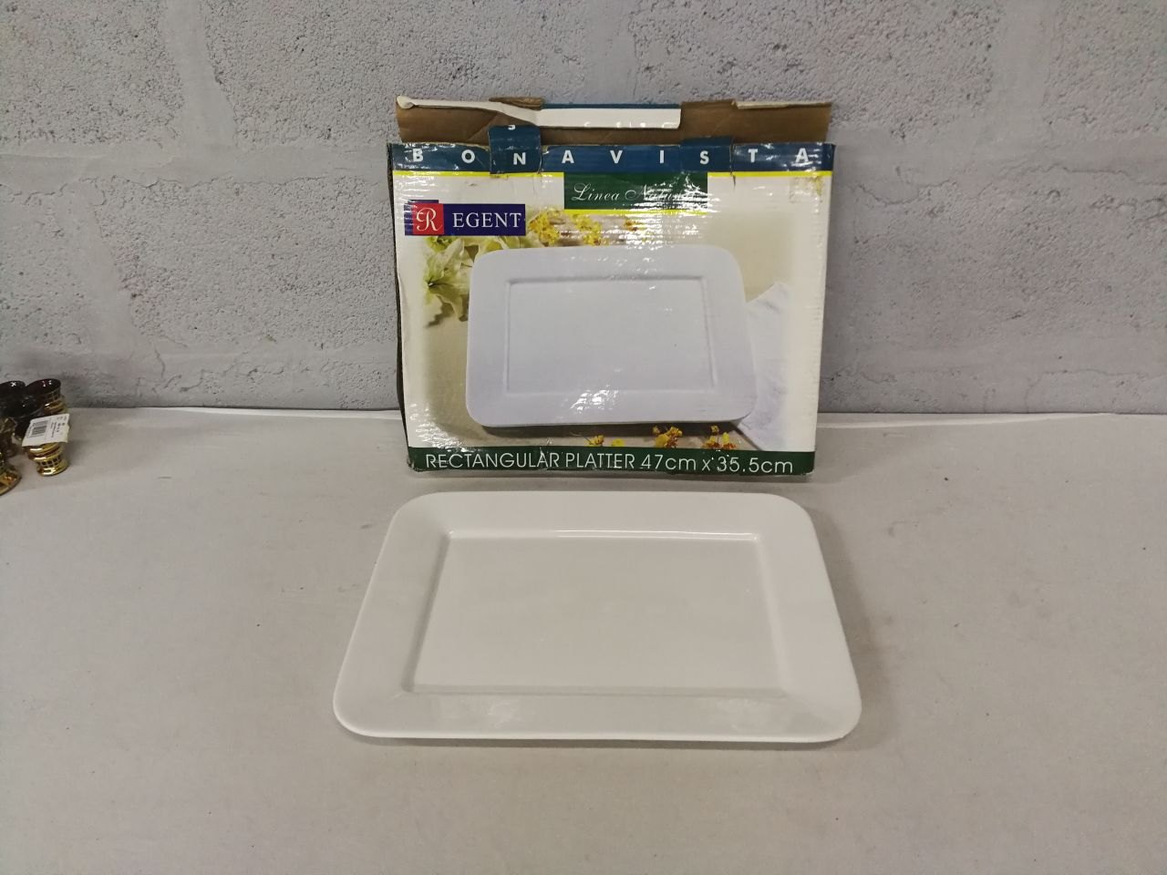 Regent Bonavista Linea Natural Rectangular Platter 47cm x 35.5cm – New in Box